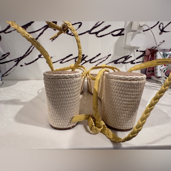 Antonio Melani Lorinna Leather Braided Platform Wedge Sandals Women’s Size 11 - Picture 4 of 7